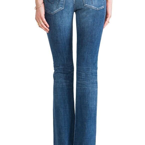 Citizens of Humanity Dita‎ Petite Bootcut Jeans Whiskering Fading Blue Size 27 - Picture 2 of 11